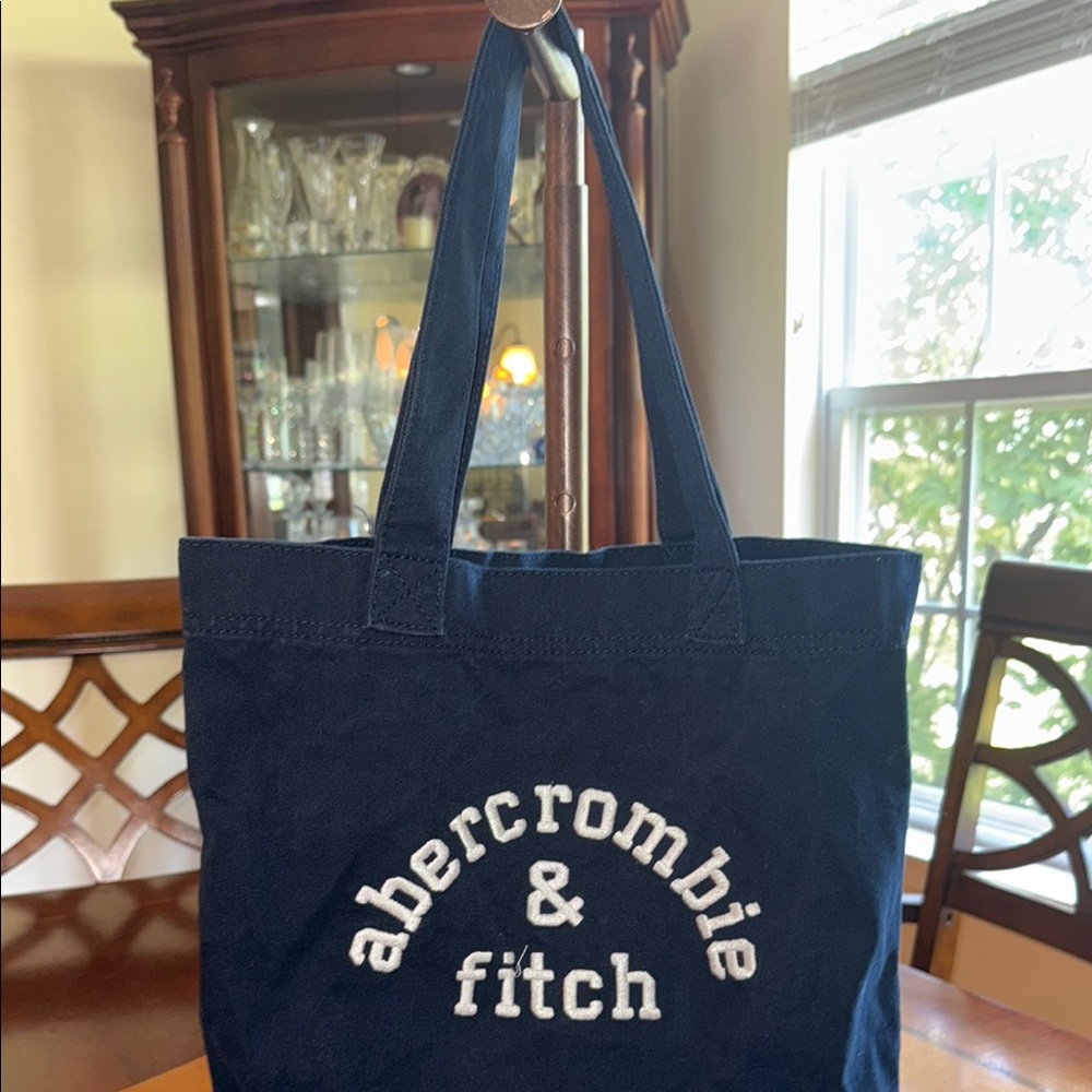 Abercrombie & Fitch Dark Blue Canvas Tote - Picture 2 of 6